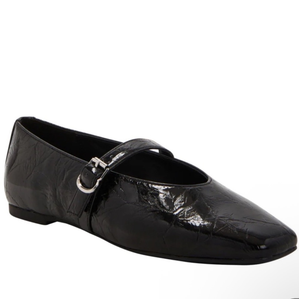 Black Patent Leather Mary Jane Flats